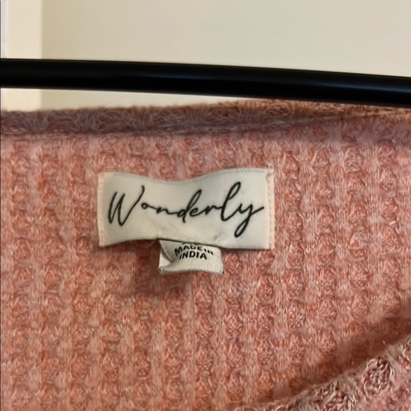 Pink Ribbed Knit Sweater - Picture 2 of 6